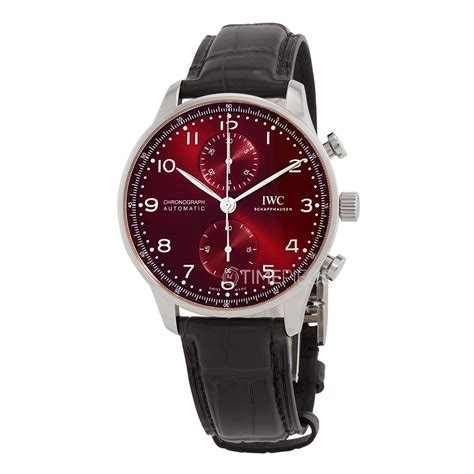 iwc burgundy|IWC Portugieser Burgundy Dial Chronograph Automatic Men's .